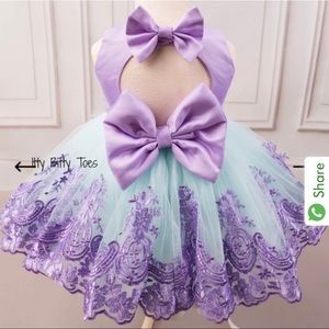 Ittybittytoes princess Demi dress 4T